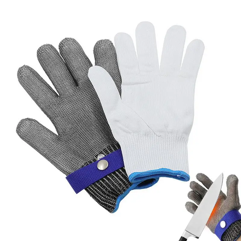 

Cut Resistant Gloves Cut Resistant Kitchen Gloves With White Nylon Gloves Hygienic And Comfortable Safety Work Gloves For Food