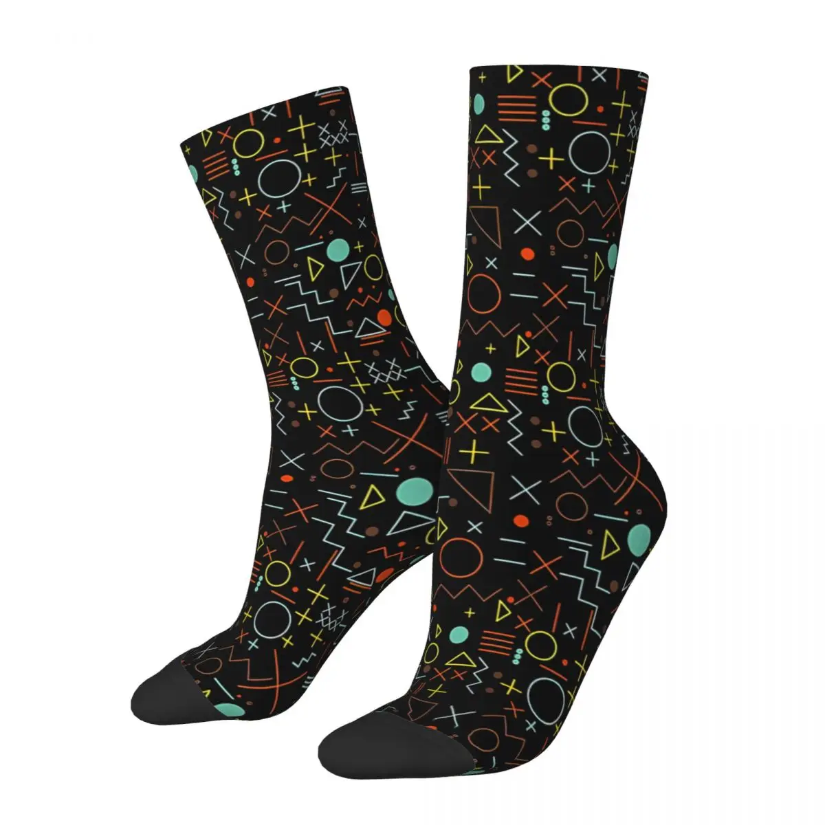 

Vintage Mathematics Geometry Men's Socks Math Unisex Street Style Seamless Printed Happy Crew Sock Gift