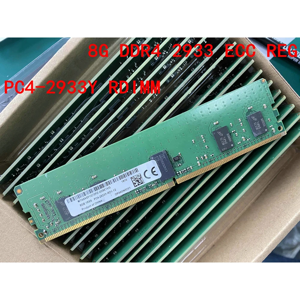 

1 pcs For MT RAM MTA9ASF1G72PZ-2G9E1 8G 8GB 1Rx8 DDR4 2933 PC4-2933Y REG Server Memory Fast Ship High Quality