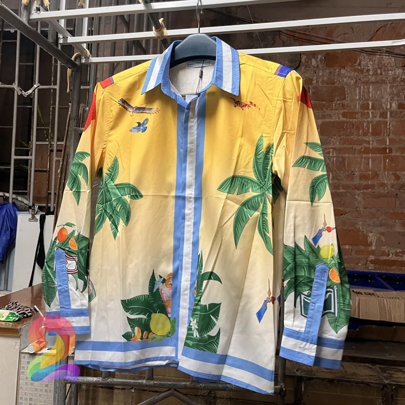 Coconut Tree Bird Summer Exclusive Tropical Print CASABLANCA Tops Men Women All-match Casual Casablanca Long Sleeve Shirts
Coconut Tree Bird Summer Exclusive Tropical Print CASABLANCA Tops Men Women All-match Casual Casablanca Long Sleeve Shirts