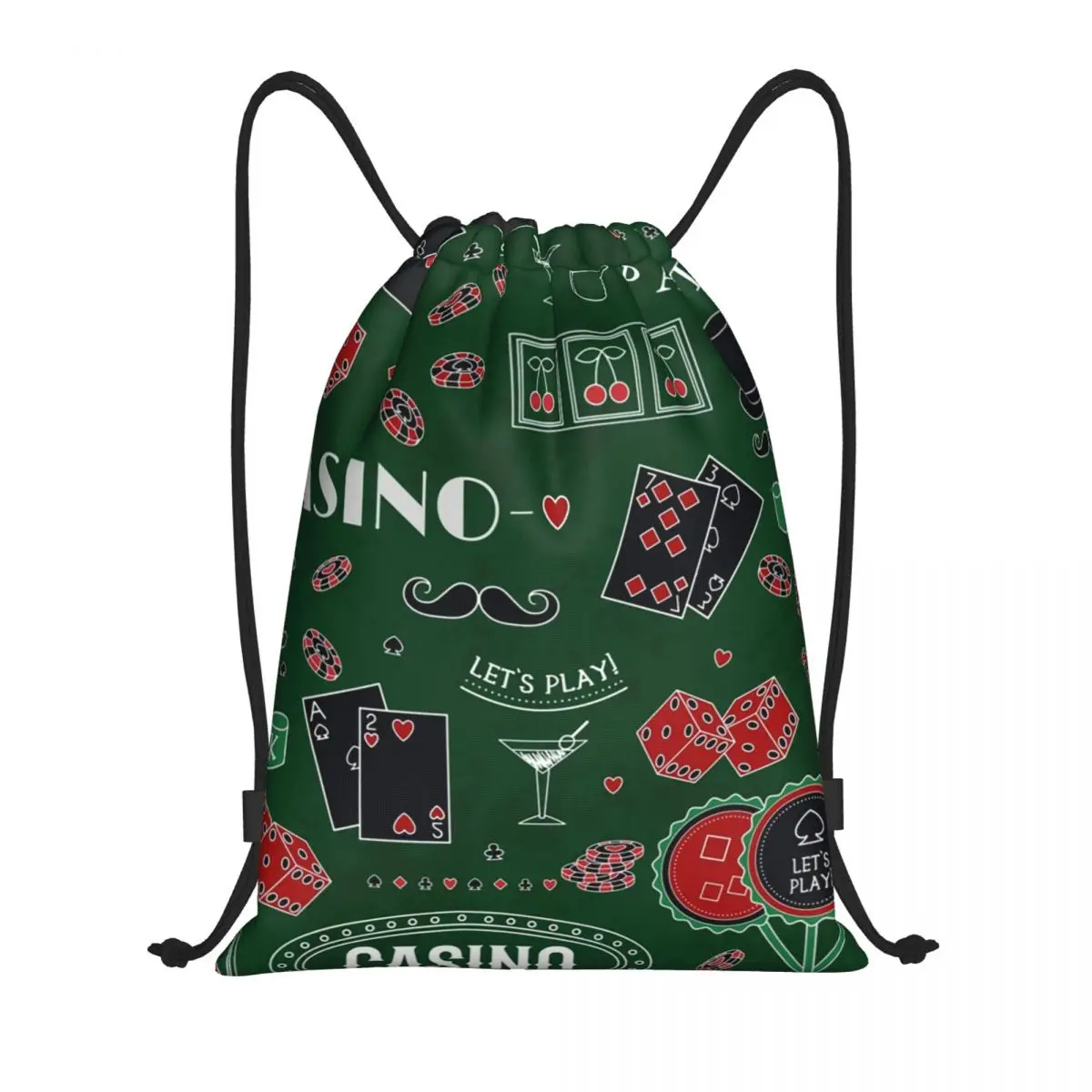 Custom Casino Poker Gambling Chips Drawstring Bags for Training Yoga Backpacks Gambling Symbols Casino Theme Sports Gym Sackpack
Custom Casino Poker Gambling Chips Drawstring Bags for Training Yoga Backpacks Gambling Symbols Casino Theme Sports Gym Sackpack