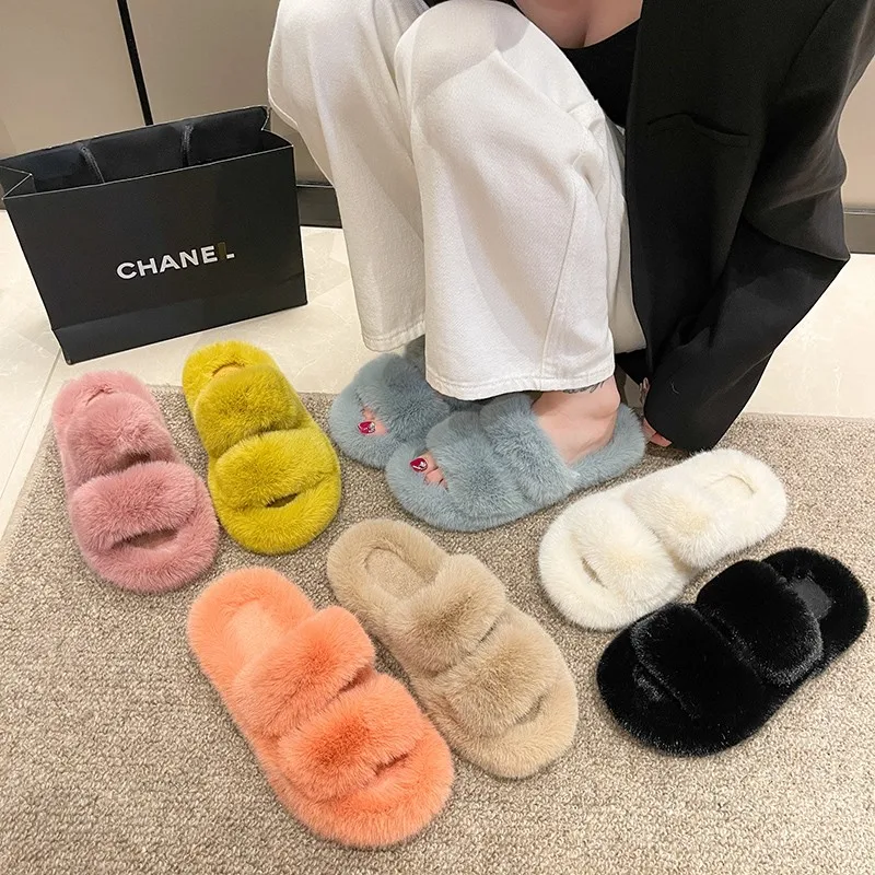 Fur Thick Sole Flats Ladies Casual Slippers Women New Winter Open Toe Heel Slip On Bedroom Shoes Soft Outdoor Slides Shoes
Fur Thick Sole Flats Ladies Casual Slippers Women New Winter Open Toe Heel Slip On Bedroom Shoes Soft Outdoor Slides Shoes