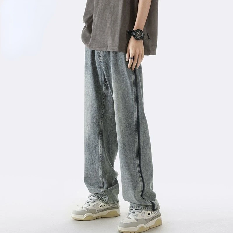 Straight Jeans Men Casual Loose Wide Leg Jeans Men Pants Cowboy Mans Streetwear Korean Hip Hop Trousers Boy Brand Clothes E115
Straight Jeans Men Casual Loose Wide Leg Jeans Men Pants Cowboy Mans Streetwear Korean Hip Hop Trousers Boy Brand Clothes E115
