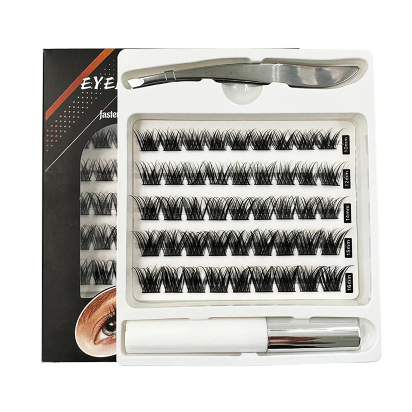 Cluster Interlaced Lashes with Glue tweezers tools set Thick curly Individual mink False Eyelashes Extension for Women makeup
Cluster Interlaced Lashes with Glue tweezers tools set Thick curly Individual mink False Eyelashes Extension for Women makeup