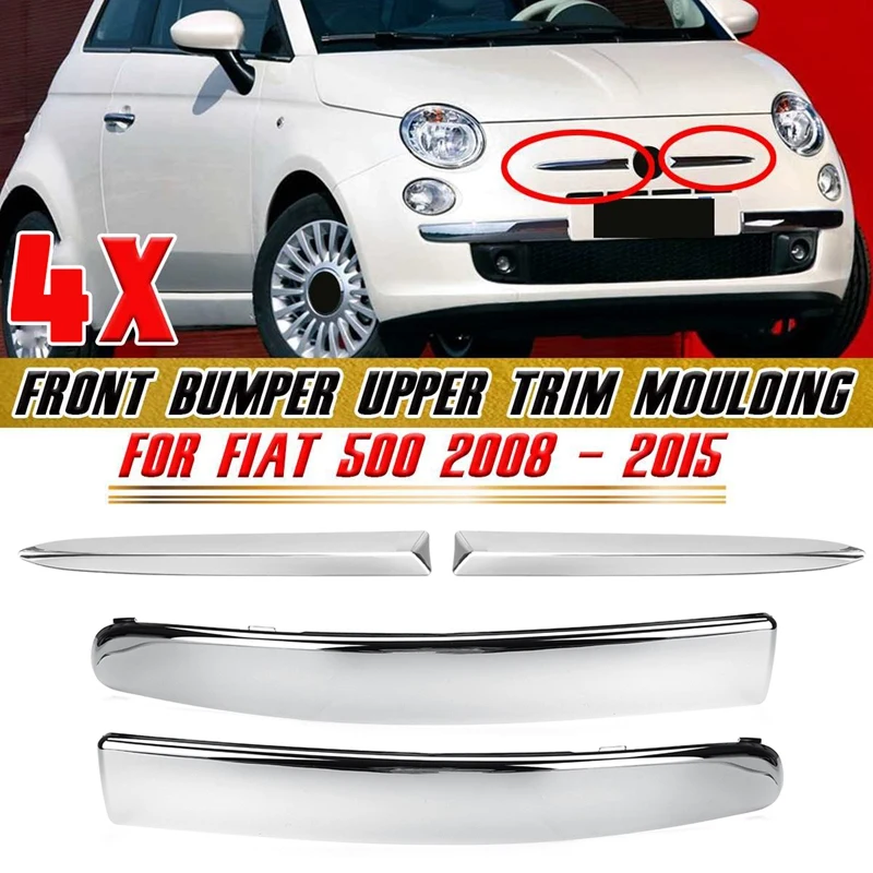 Комплект декоративной отделки переднего бампера для автомобилей FIAT 500 2007-2015, 4 шт.
Комплект декоративной отделки переднего бампера для автомобилей FIAT 500 2007-2015, 4 шт.