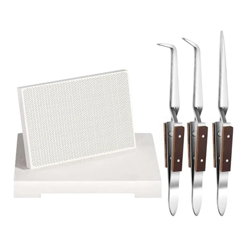 Welding Blocks With Lock Tweezers Honeycomb Ceramic Welding Plate With Tweezers Welding Pads Kit For Jewelry Making
Welding Blocks With Lock Tweezers Honeycomb Ceramic Welding Plate With Tweezers Welding Pads Kit For Jewelry Making