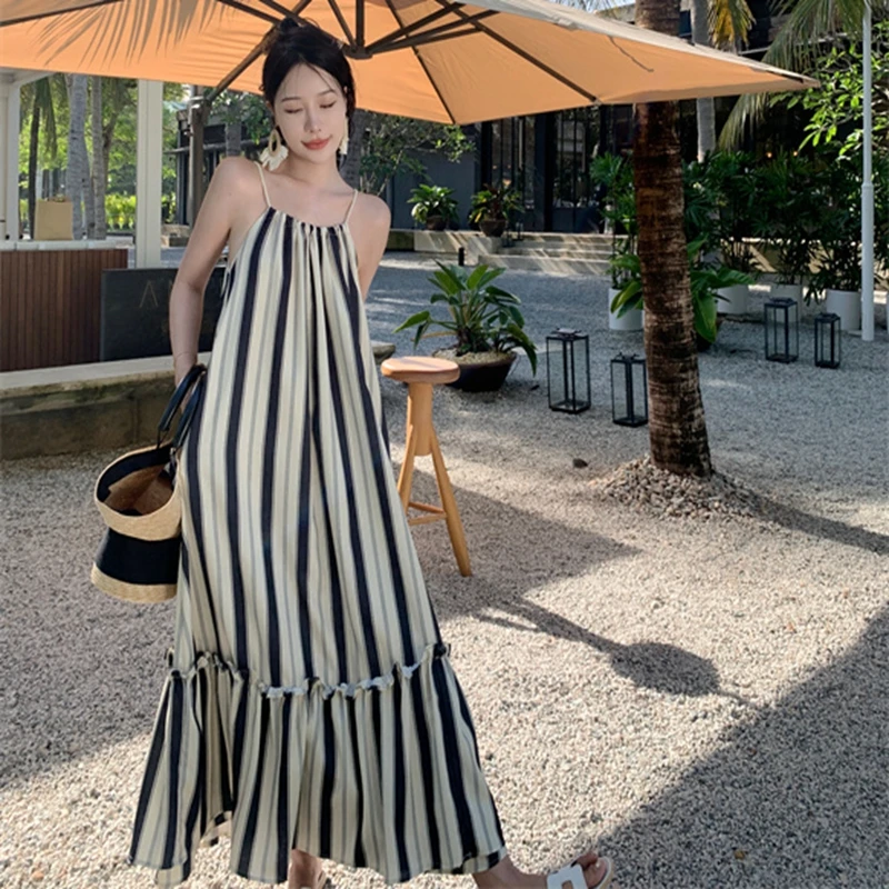 2023 Korean Dress With Advanced Feeling Black And White Stripe Loose And Thin French Free Shipping
2023 Korean Dress With Advanced Feeling Black And White Stripe Loose And Thin French Free Shipping