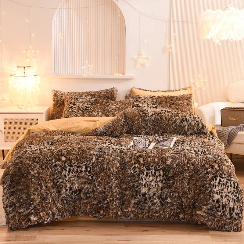 3Pcs Super Shaggy Coral Fleece Warm Cozy Princess Bedding Set Mink Velvet Duvet Cover Set Bed Comforter Cover Blanket Pillowcase 10 S1ca2c912aa3b4b5d997c12bcdb481d94V