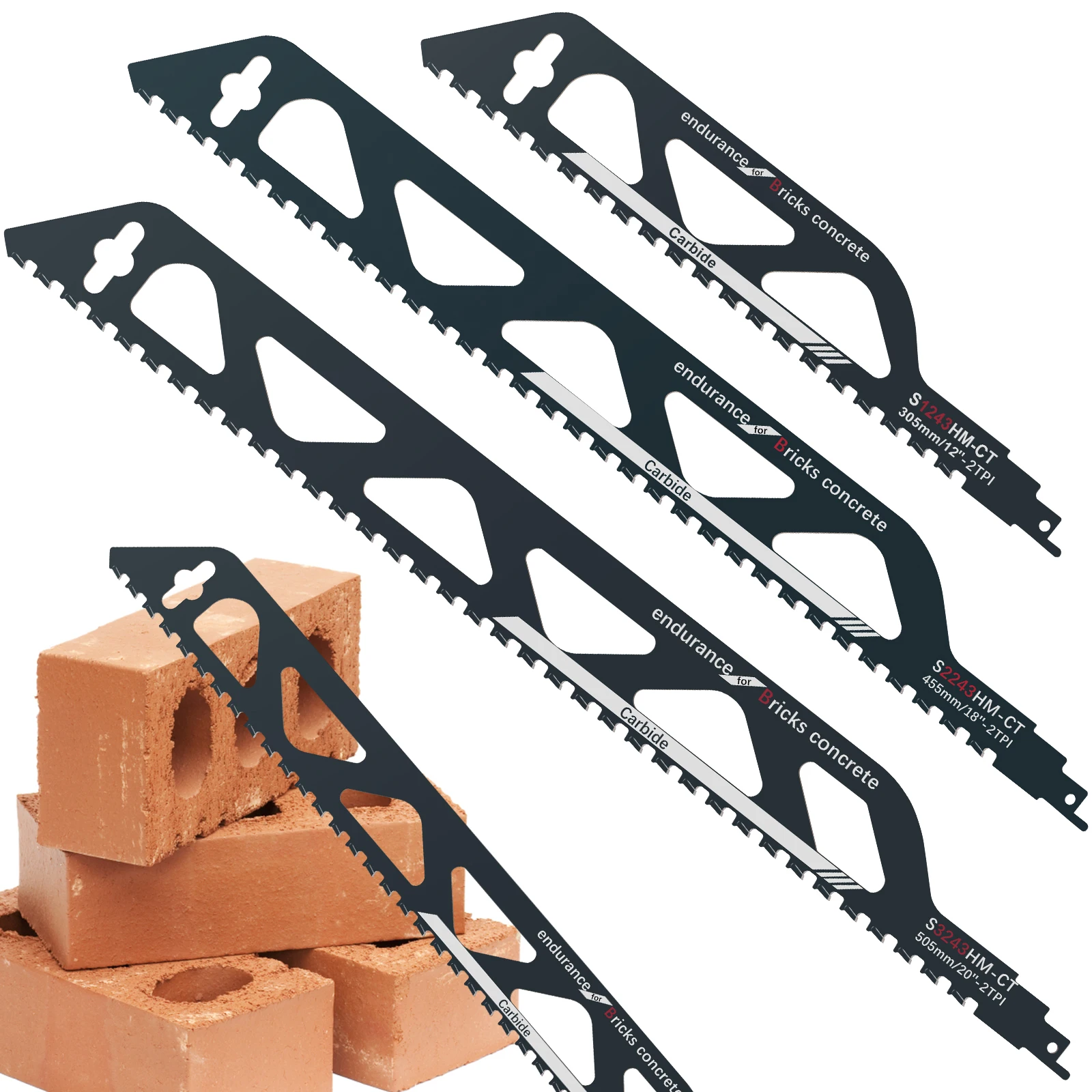 3Pcs Reciprocating Saw Blade Set 12/18/20inch Heat-Resistant Pruning Cutting Recip Sabre Saw Blade Demolition Masonry Saw Blade
3Pcs Reciprocating Saw Blade Set 12/18/20inch Heat-Resistant Pruning Cutting Recip Sabre Saw Blade Demolition Masonry Saw Blade