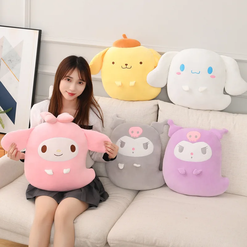 

42cm Sanrio Melody Pom Pom Purin Cinnamoroll Kuromi Stuffed Plush Toys Doll Kawaii Sofa Cushion Pillow Peluches Birthday Gift