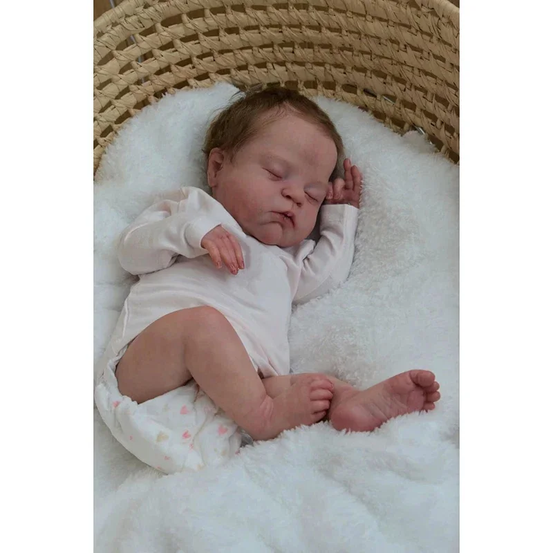

48cm Remi-Ashton Reborn Baby Doll Sleeping Boy Newborn Baby Size Touch Soft Lifelike 3D Skin Venis High Quality