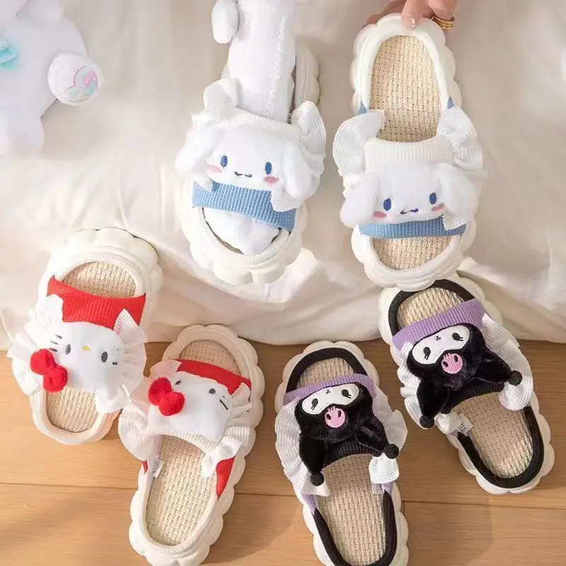 Шлепанцы Kawaii Sanrio, Hello Kitty Kuromi мультфильм аниме школьные детские дышащие Нескользящие милые домашние сандалии в стиле принцессы
Шлепанцы Kawaii Sanrio, Hello Kitty Kuromi мультфильм аниме школьные детские дышащие Нескользящие милые домашние сандалии в стиле принцессы
