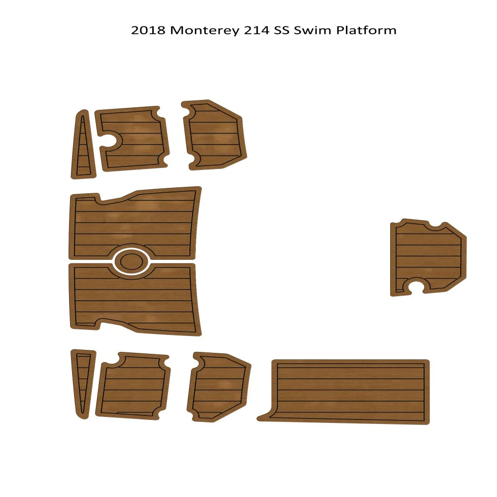 

2018 Monterey 214 SS Swim Platfrom Step Pad Boat EVA Foam Faux Teak Deck Floor