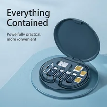 60W Protable Fast Charging Cable Multi-function Data Cable Mobile Phone Holder Storage Box With Retrieve Card Pin Cable Box
60W Protable Fast Charging Cable Multi-function Data Cable Mobile Phone Holder Storage Box With Retrieve Card Pin Cable Box