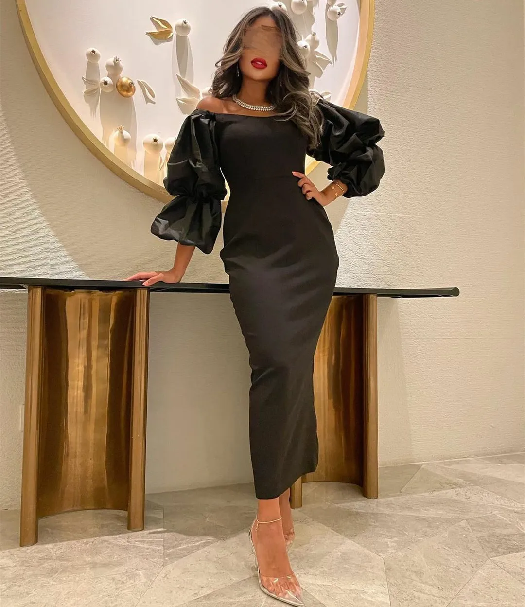 POMUSE Vintage Long Sleeve Boat Neck Black Evening Desses With Slit Sheath Maxi Ankle Length Prom Dresses With Pockets for Women
POMUSE Vintage Long Sleeve Boat Neck Black Evening Desses With Slit Sheath Maxi Ankle Length Prom Dresses With Pockets for Women