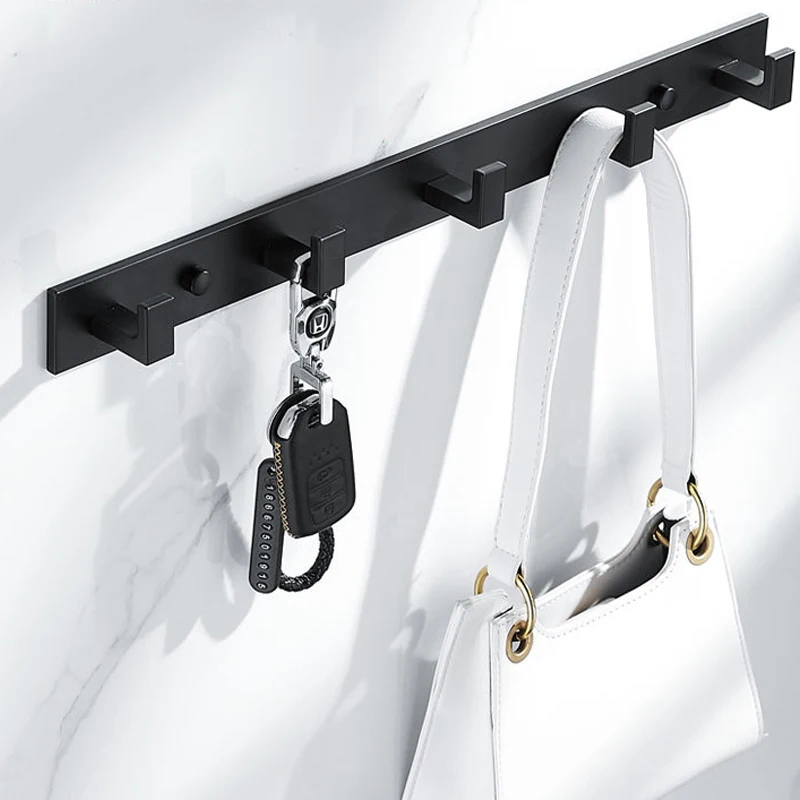 Space Aluminum Black Hook Bathroom Towel Hook Living Room Door Back Clothes Hook Simple Black Storage Hook Kitchen Accessories
Space Aluminum Black Hook Bathroom Towel Hook Living Room Door Back Clothes Hook Simple Black Storage Hook Kitchen Accessories