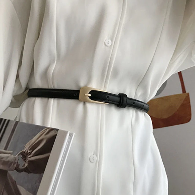 Women Vintage Belts PU Leather Simple Metal Buckle Belt Girls Dress Jean Pants Waistband Belts For Lady Light Luxury Belt
Women Vintage Belts PU Leather Simple Metal Buckle Belt Girls Dress Jean Pants Waistband Belts For Lady Light Luxury Belt