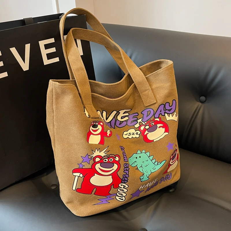 Cartoon Printing Bag For Women Shoulder Bags Casual Shopper Designer Handbag High Quality Canvas Tote Large Capacity Women Bags
Cartoon Printing Bag For Women Shoulder Bags Casual Shopper Designer Handbag High Quality Canvas Tote Large Capacity Women Bags