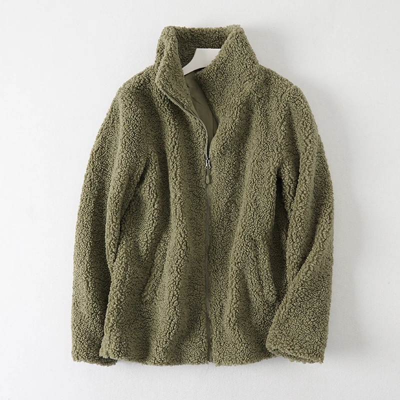 Fall Winter Lambswool Cardigans Women's Thick Warm Solid Color Stand Collar Outerwear Casual All-Matched Fleece Sweatshirts
Fall Winter Lambswool Cardigans Women's Thick Warm Solid Color Stand Collar Outerwear Casual All-Matched Fleece Sweatshirts