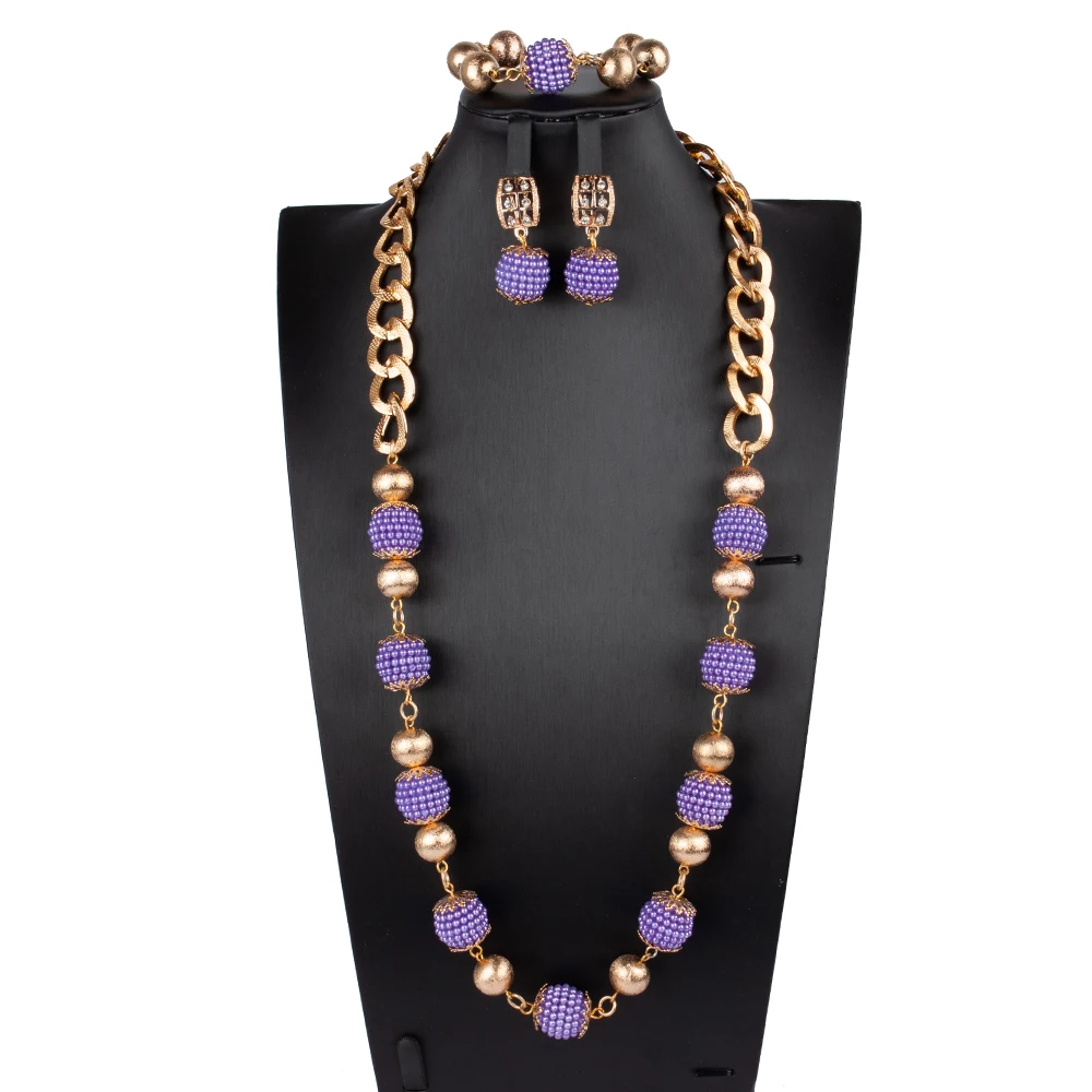 New Design Lovely Purple Plastic Beads Bib Statement Necklace Set Copper Bridal Party Jewelry Set ABS198
New Design Lovely Purple Plastic Beads Bib Statement Necklace Set Copper Bridal Party Jewelry Set ABS198