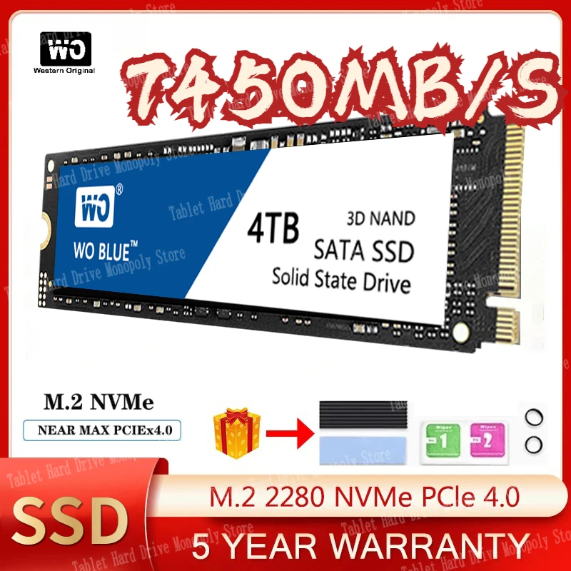 PS5 Western Original Blue SN570 500GB 1TB 250GB 2TB PS5 SSD solid state drive M.2 interface NVMe four-channel PCIe4.0*4 m.2 2280
PS5 Western Original Blue SN570 500GB 1TB 250GB 2TB PS5 SSD solid state drive M.2 interface NVMe four-channel PCIe4.0*4 m.2 2280