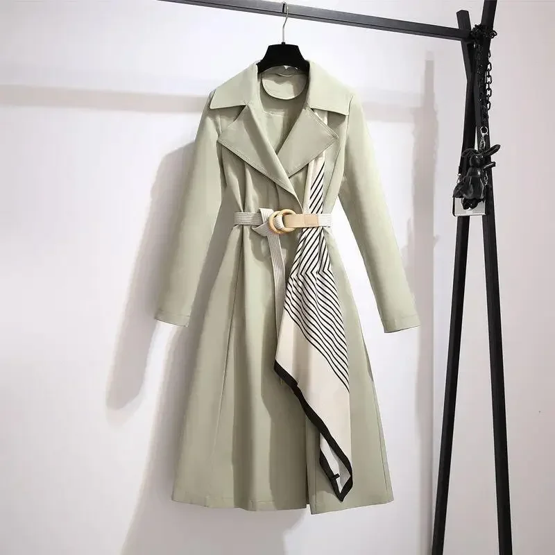 British Style Long Trench Coat Windbreak Fashion Elegant Warm Retro Girdle Ladies Coat Korean Large Size Casual Commuting Women
British Style Long Trench Coat Windbreak Fashion Elegant Warm Retro Girdle Ladies Coat Korean Large Size Casual Commuting Women
