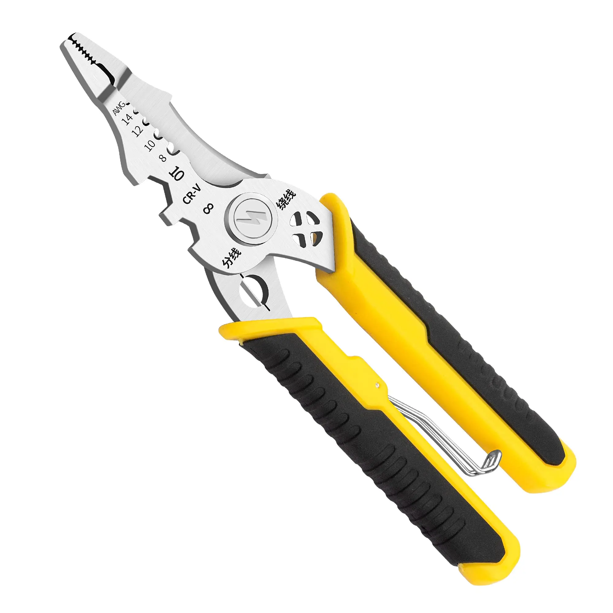 8 In1 Stripping Crimping Pliers Wire Stripper Multi Functional Ring Crimpper Electrician Peeling Network Cable Stripper Tools
8 In1 Stripping Crimping Pliers Wire Stripper Multi Functional Ring Crimpper Electrician Peeling Network Cable Stripper Tools