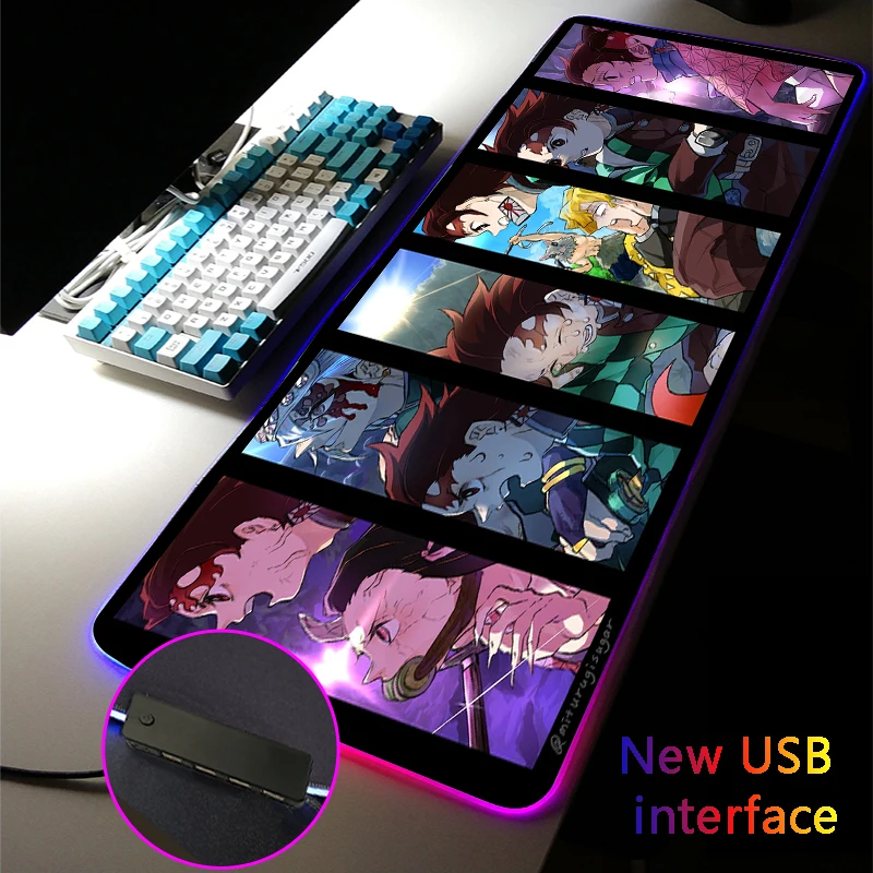 400*900mm Demon Slayer RGB Mouse Pad Multi-interfac USB Hub Typec Interface Four USB Docking Dock XXL Gaming MousePad DeskMats
400*900mm Demon Slayer RGB Mouse Pad Multi-interfac USB Hub Typec Interface Four USB Docking Dock XXL Gaming MousePad DeskMats