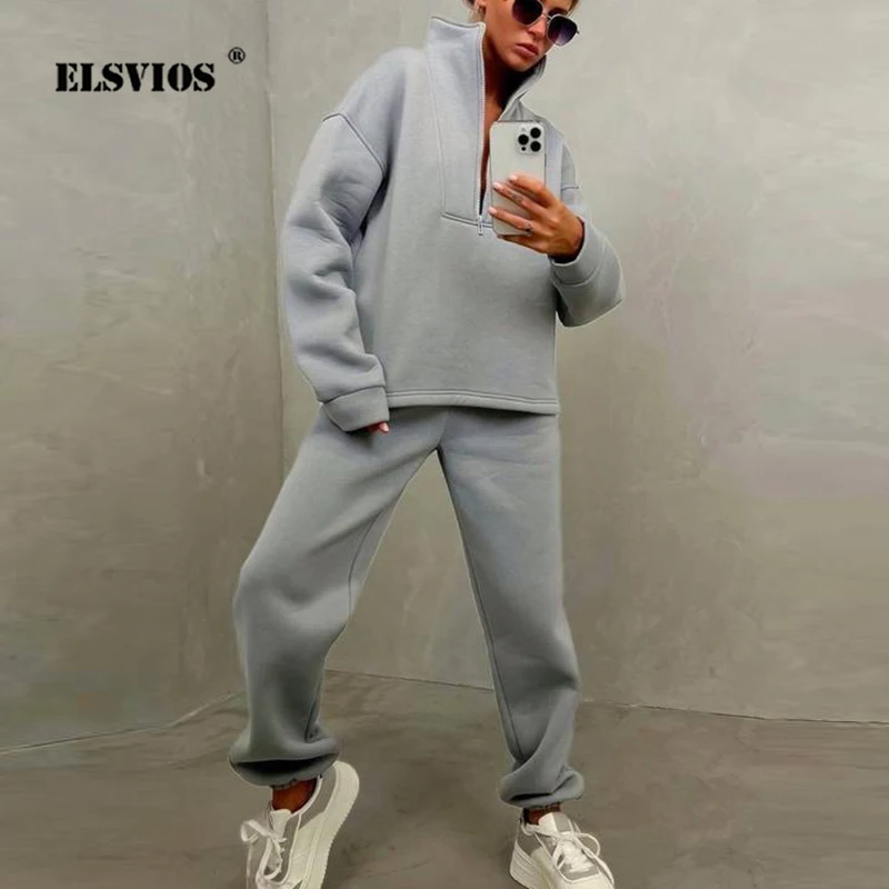 Women Fashion Streetwear Long Pants Sport Sets Autumn Winter New Casual Solid Color Pullovers Elegant Zipper Stand Collar Suits
Women Fashion Streetwear Long Pants Sport Sets Autumn Winter New Casual Solid Color Pullovers Elegant Zipper Stand Collar Suits