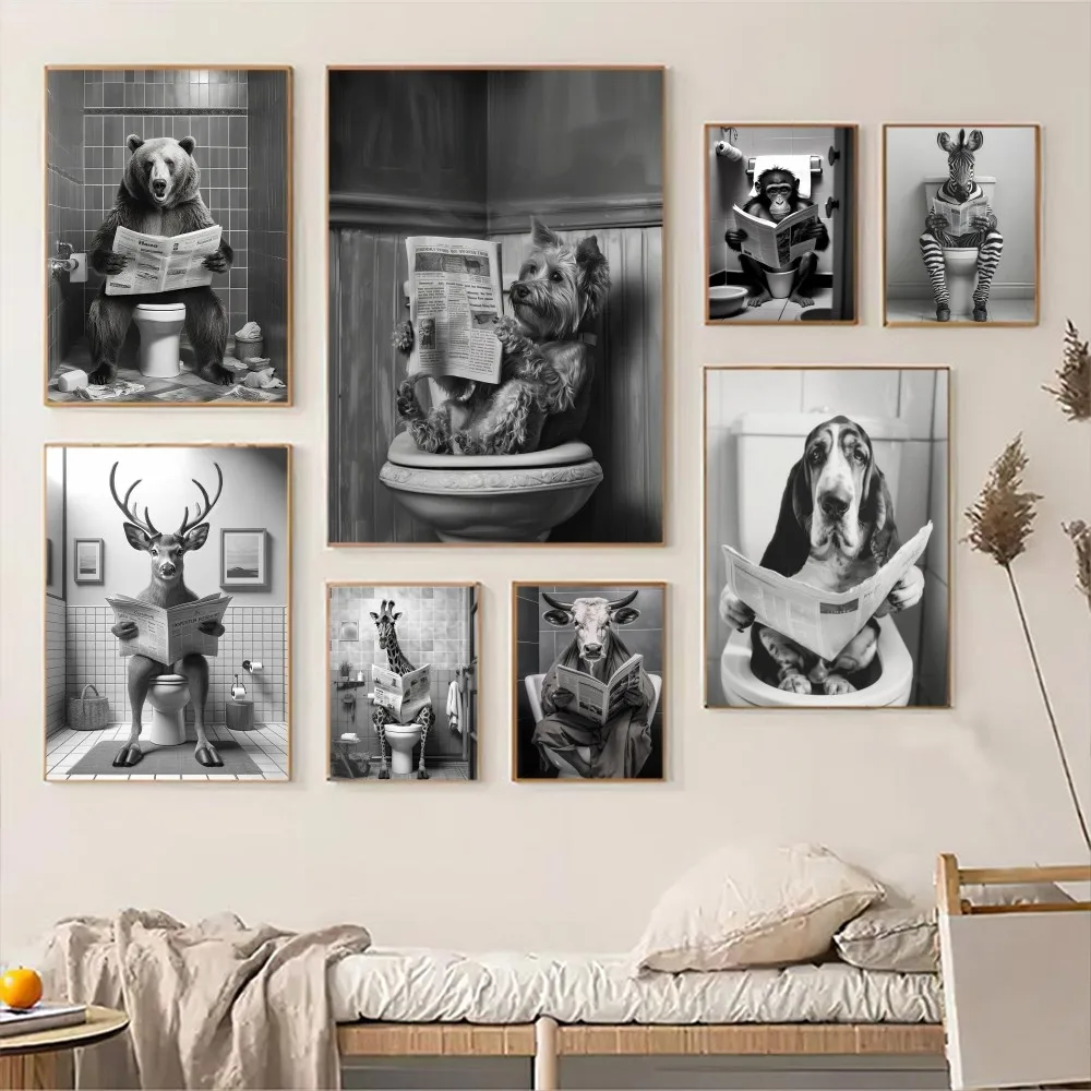 Funny Bathroom Humorous Animal Vintage Posters Sticky Whitepaper Sticker DIY Room Bar Cafe Room Wall Decor
Funny Bathroom Humorous Animal Vintage Posters Sticky Whitepaper Sticker DIY Room Bar Cafe Room Wall Decor