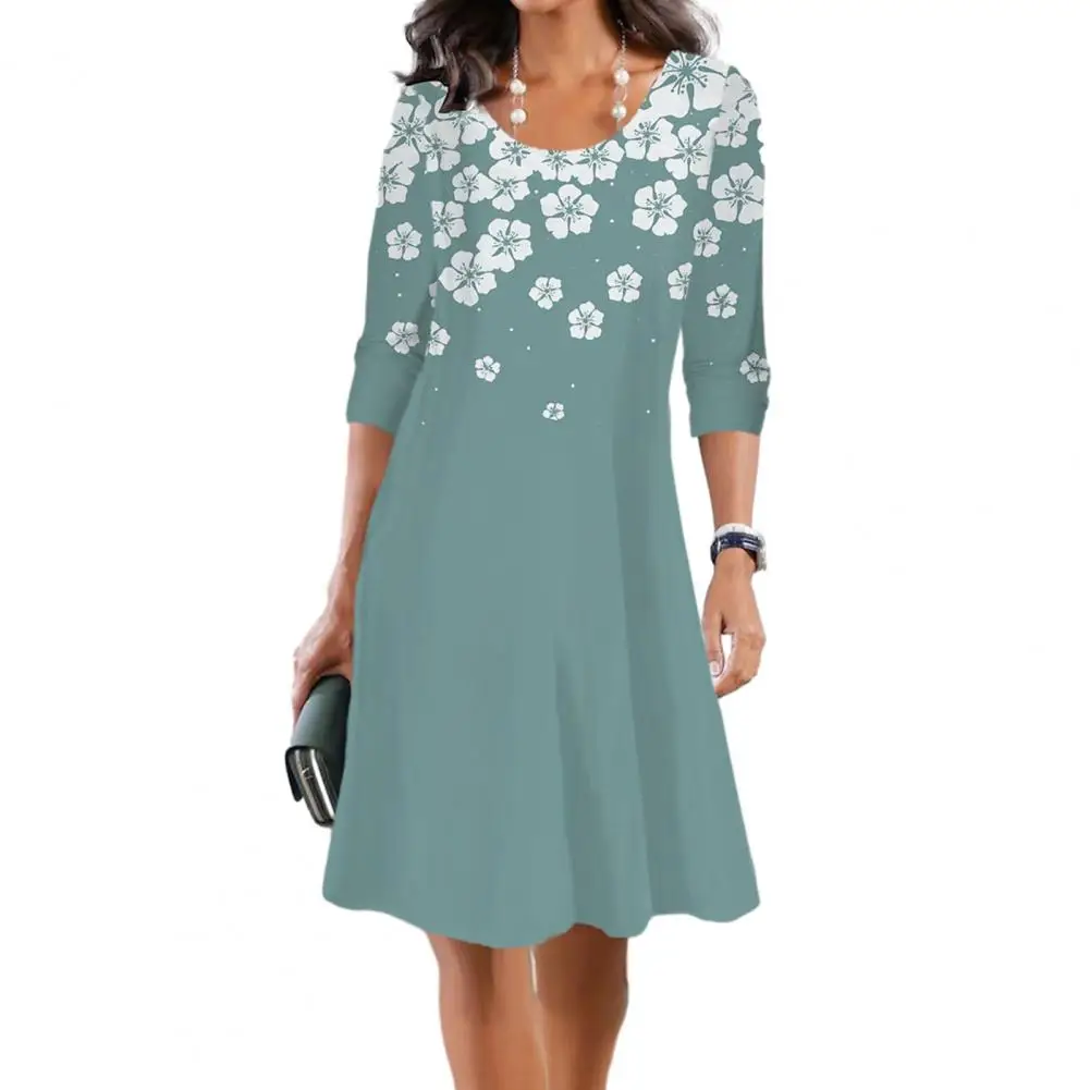 Women Spring Dress Flower Print A-line Spring Dress with Long Sleeve Crew Neck for Women Loose Elegant Midi Dress for Wear
Women Spring Dress Flower Print A-line Spring Dress with Long Sleeve Crew Neck for Women Loose Elegant Midi Dress for Wear