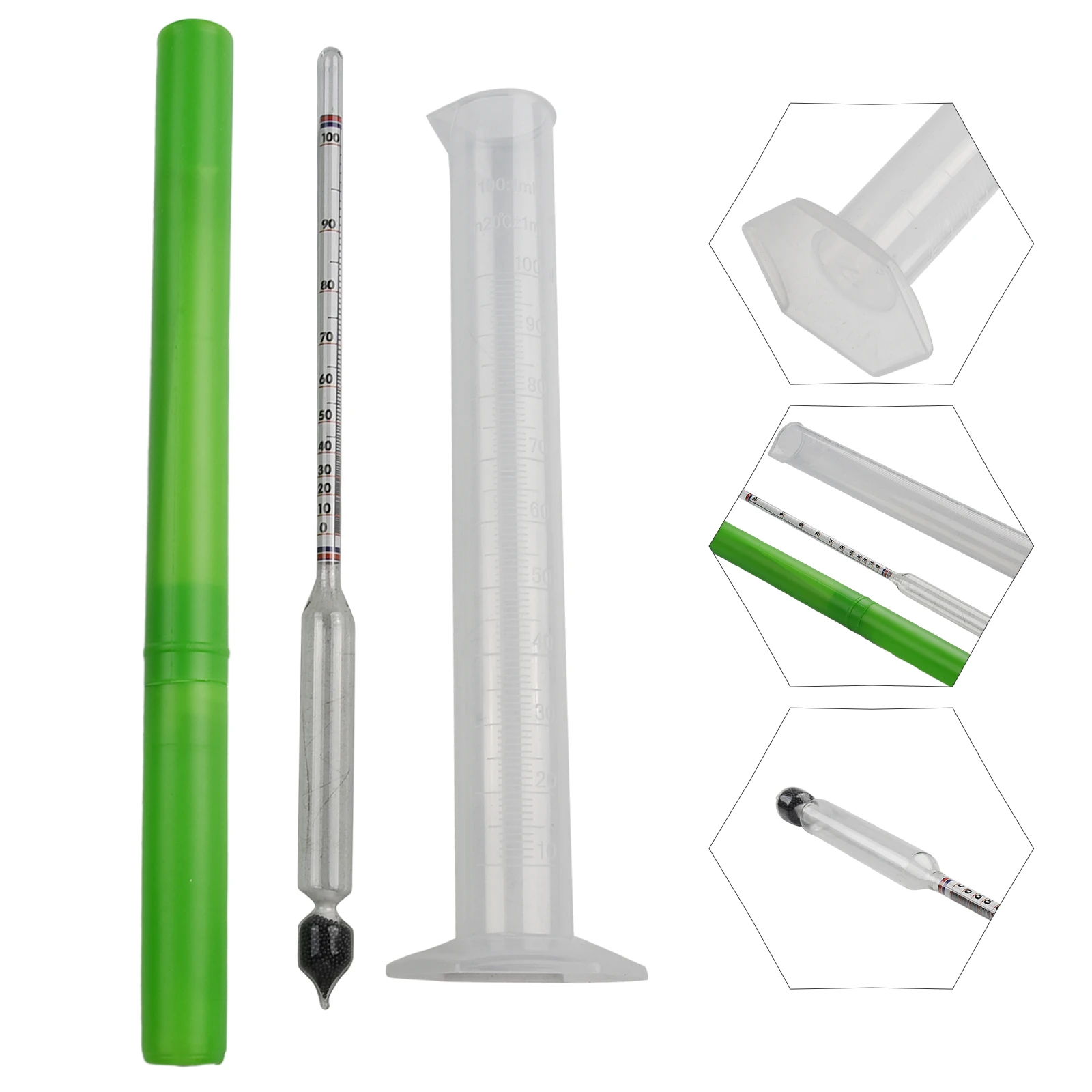 Distilling Tool Alcohol Meter 31*2cm Alcohol Hydrometer Distilling Glass+plastic Meter Tester With Measuring Cup
Distilling Tool Alcohol Meter 31*2cm Alcohol Hydrometer Distilling Glass+plastic Meter Tester With Measuring Cup