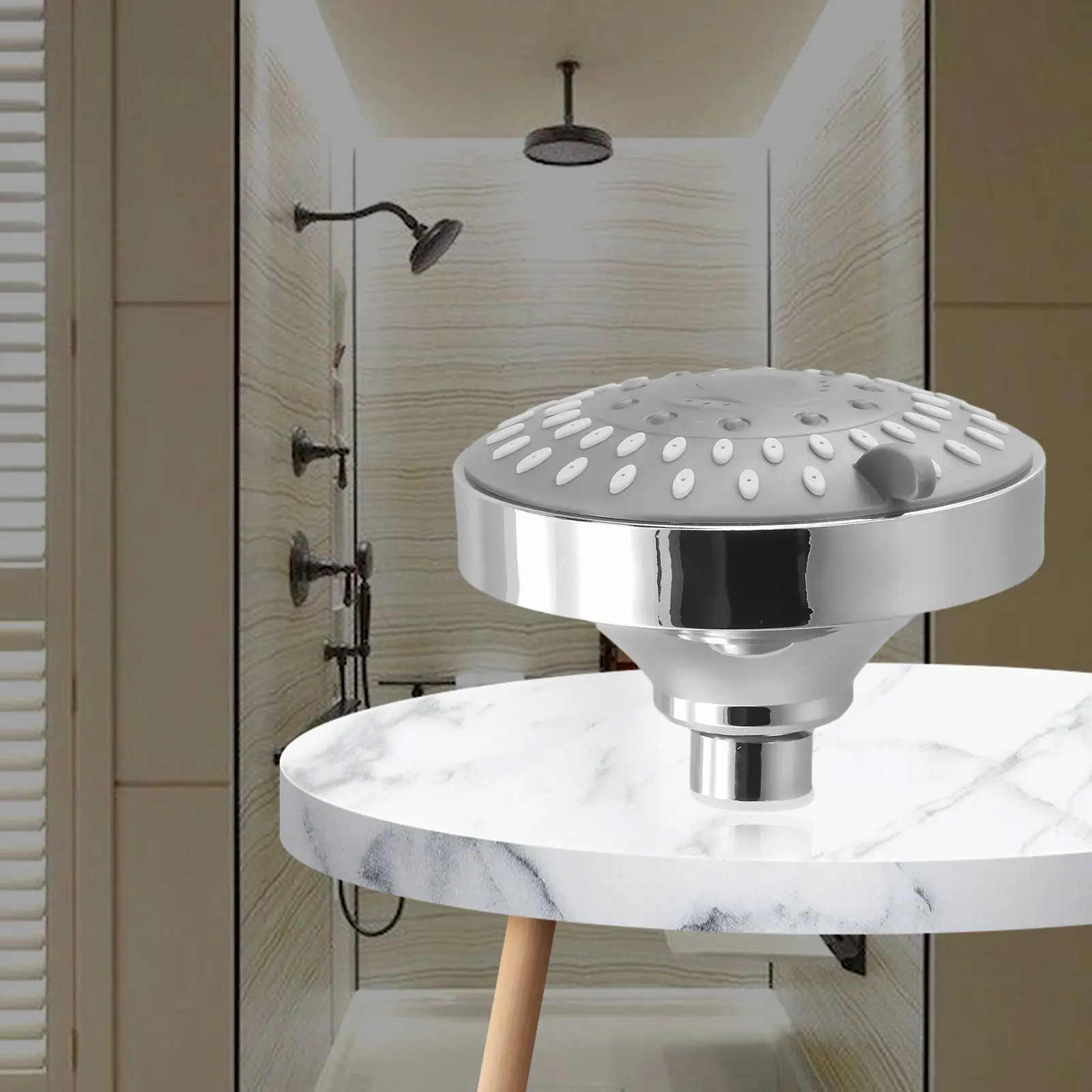 High Pressure Shower Head Sprayer 4 Inch 5 Setting Adjustable Rainfall Bathroom Rain, Mist, Massage, Rain / Mist, Rain / Massage
High Pressure Shower Head Sprayer 4 Inch 5 Setting Adjustable Rainfall Bathroom Rain, Mist, Massage, Rain / Mist, Rain / Massage