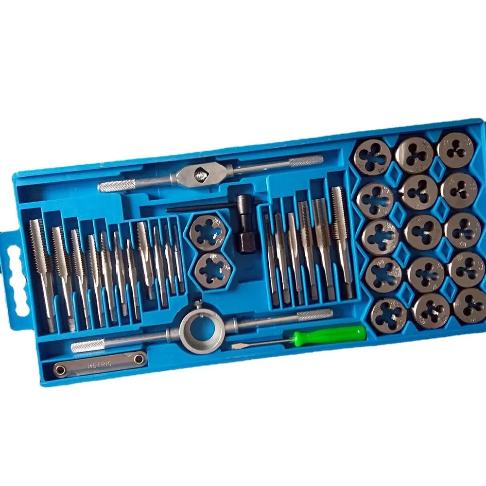 Tap Die Set 40pcs M3-M12 Screw Thread Metric Taps Wrench DIY Kit Wrench Screw Threading Hand Tools Alloy Metal Threading Tools
Tap Die Set 40pcs M3-M12 Screw Thread Metric Taps Wrench DIY Kit Wrench Screw Threading Hand Tools Alloy Metal Threading Tools