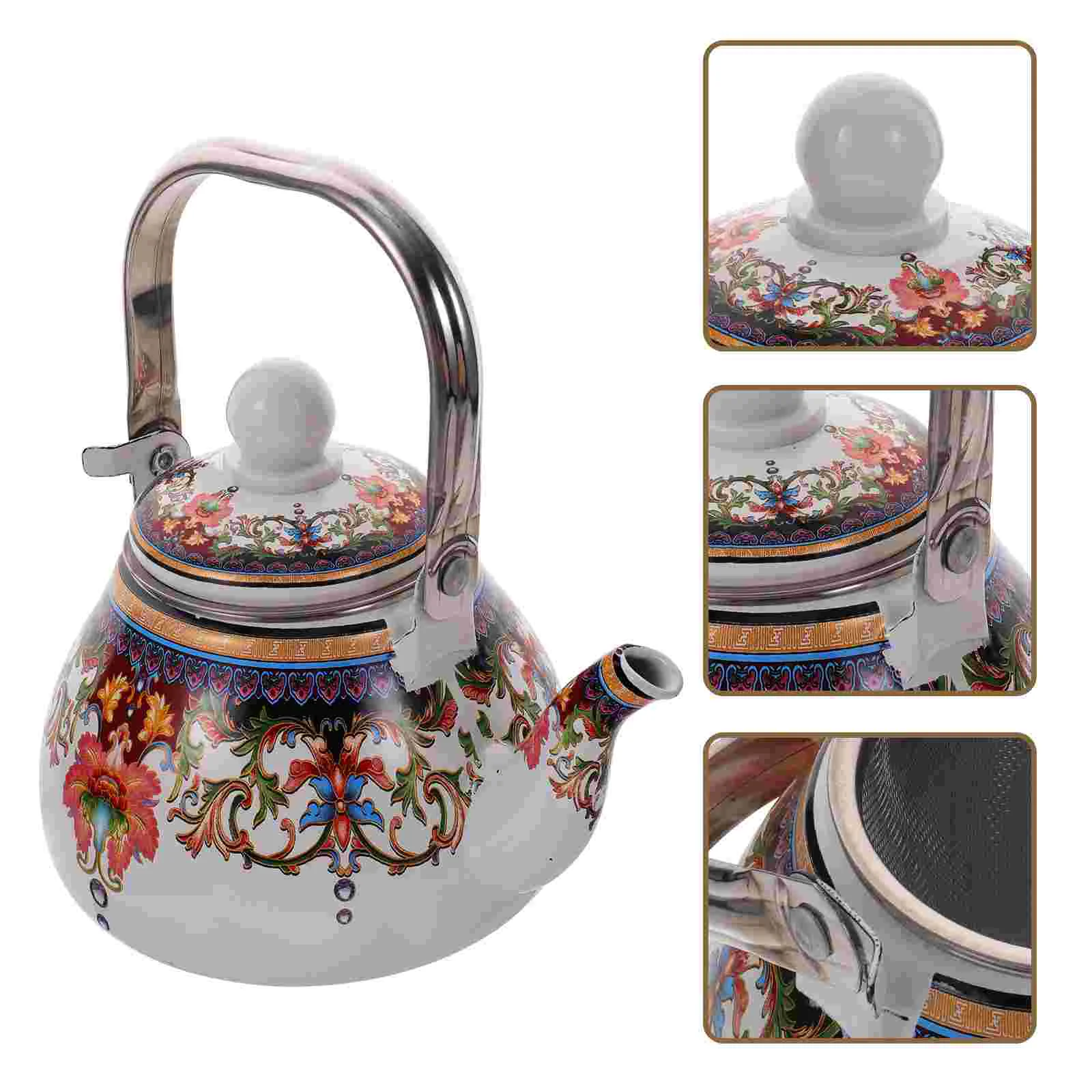 Enamel TeaInduction Kettle Stovetop Teapot Enamel Teapot Household Water Coffee with Strainer
Enamel TeaInduction Kettle Stovetop Teapot Enamel Teapot Household Water Coffee with Strainer