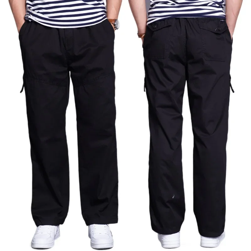 

Casual Pants Spring and Autumn Men's Trousers Casual Loose Thin 100% Cotton Comfortable Very Large Plus Size L-3XL 4XL 5XL 6XL