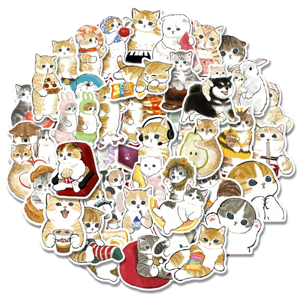 10/30/50PCS Kawaii Cartoon Cat Stickers Funny Cute Decals Decoration For Kids DIY Toys Phone Stationary Guitar Suitcase Sticker
10/30/50PCS Kawaii Cartoon Cat Stickers Funny Cute Decals Decoration For Kids DIY Toys Phone Stationary Guitar Suitcase Sticker