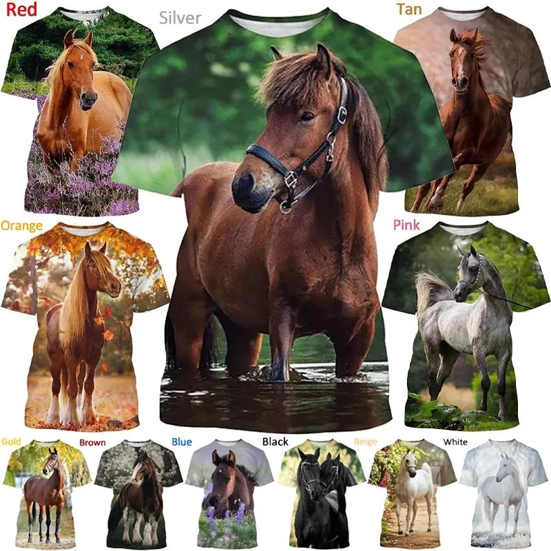 New Men's Street Hip-hop Harajuku Style Trendy Short-sleeved Horse 3d Printed T-shirt Cool T-shirt
New Men's Street Hip-hop Harajuku Style Trendy Short-sleeved Horse 3d Printed T-shirt Cool T-shirt