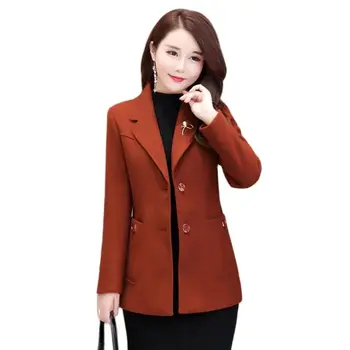 Double Lining Short Casual Woolen Coat Female 2023 Spring And Autumn New Korean Fashion Slim Slimming Woolen Coat FemaleTide 5XL