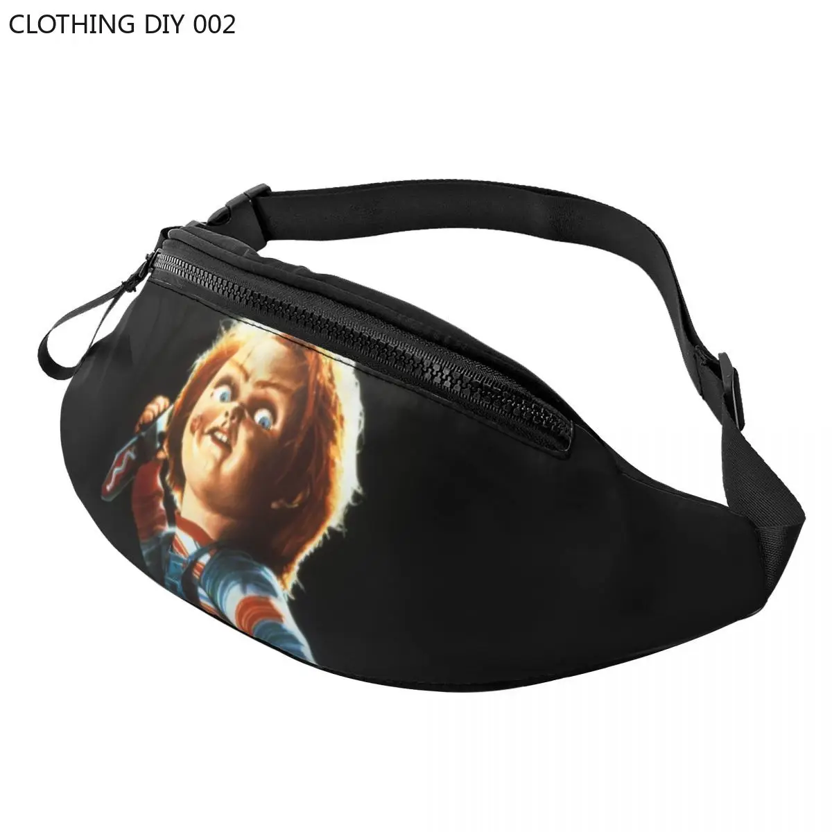 Cool Horror Devil Doll Chucky Fanny Pack Women Men Child's Play Movie Crossbody Waist Bag for Travel Cycling Phone Money Pouch
Cool Horror Devil Doll Chucky Fanny Pack Women Men Child's Play Movie Crossbody Waist Bag for Travel Cycling Phone Money Pouch