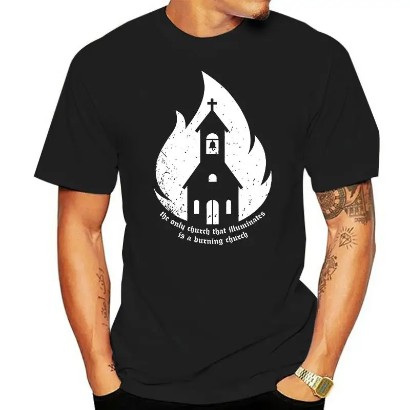 Printed Men T Shirt Cotton tshirts O-Neck Short-Sleeve The only Church that Illuminates is a Burning Church Women T-Shirt
Printed Men T Shirt Cotton tshirts O-Neck Short-Sleeve The only Church that Illuminates is a Burning Church Women T-Shirt