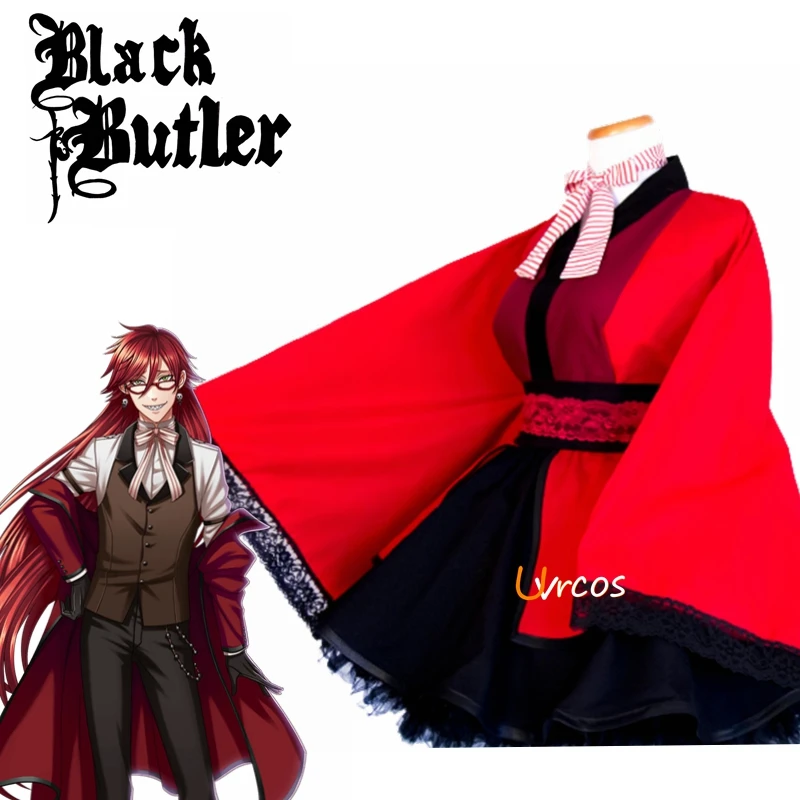 Anime Black Butler Grell Sutcliff Cosplay Costume Lolita Kimono Dress Full Sets Custom Made Female Girls Halloween
Anime Black Butler Grell Sutcliff Cosplay Costume Lolita Kimono Dress Full Sets Custom Made Female Girls Halloween