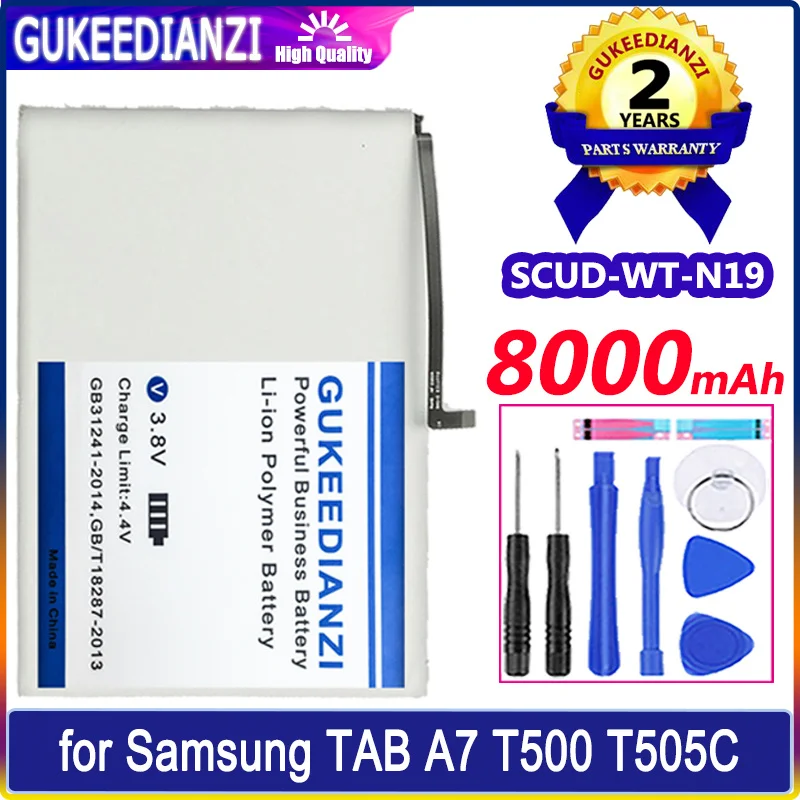 Аккумулятор для планшета GUKEEDIANZI, 8000 мАч, батареи для Samsung TAB A7 T500 T505C
Аккумулятор для планшета GUKEEDIANZI, 8000 мАч, батареи для Samsung TAB A7 T500 T505C