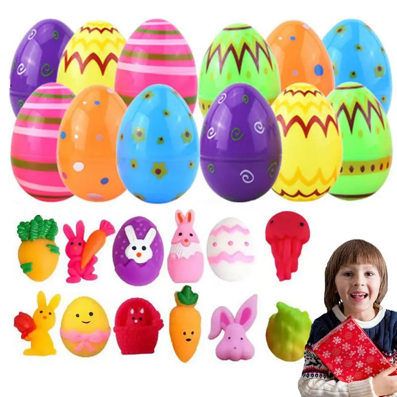 

Easter Egg Toys Rubber Animal Toys For Children Portable Basket Fillers For Friend Gatherings Soft Basket Filler For Boys &