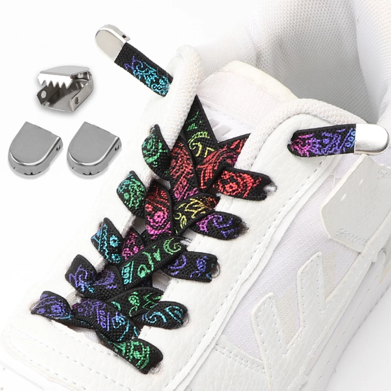 1 Pair No Tie Shoelaces Colour Elastic Shoe Laces Flat Cashew Flower Metal press lock Simple installation Lazy Shoes Lace
1 Pair No Tie Shoelaces Colour Elastic Shoe Laces Flat Cashew Flower Metal press lock Simple installation Lazy Shoes Lace