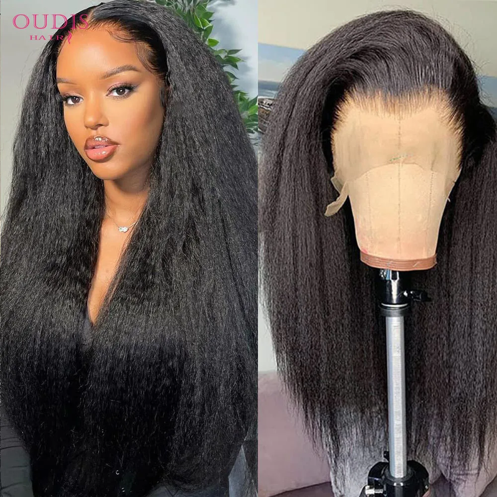 

13x4/13x6 Kinky Straight Lace Front Human Hair Wig For Women Peruvian 360 Full Lace Frontal Wig Glueless Human Hair Pre Plucked