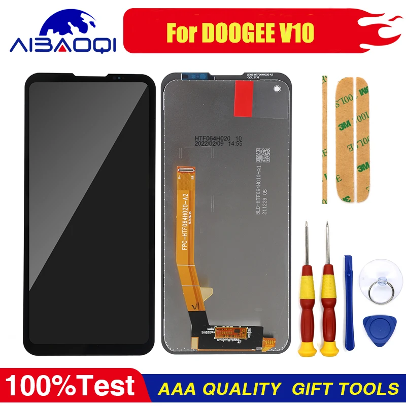 

New Original Touch Screen LCD Display LCD Screen For DOOGEE V10 DOOGEE V11 Replacement Parts + Disassemble Tool+3M Adhesive