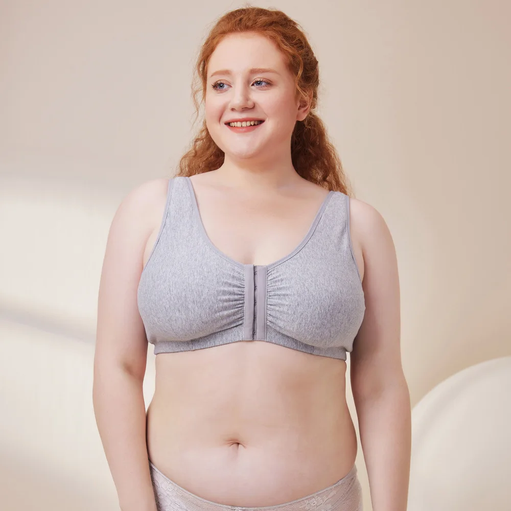 Large size bra front buckle, no underwires, thin adjustable cotton thick shoulder straps, big breast, small underwear bra
Large size bra front buckle, no underwires, thin adjustable cotton thick shoulder straps, big breast, small underwear bra