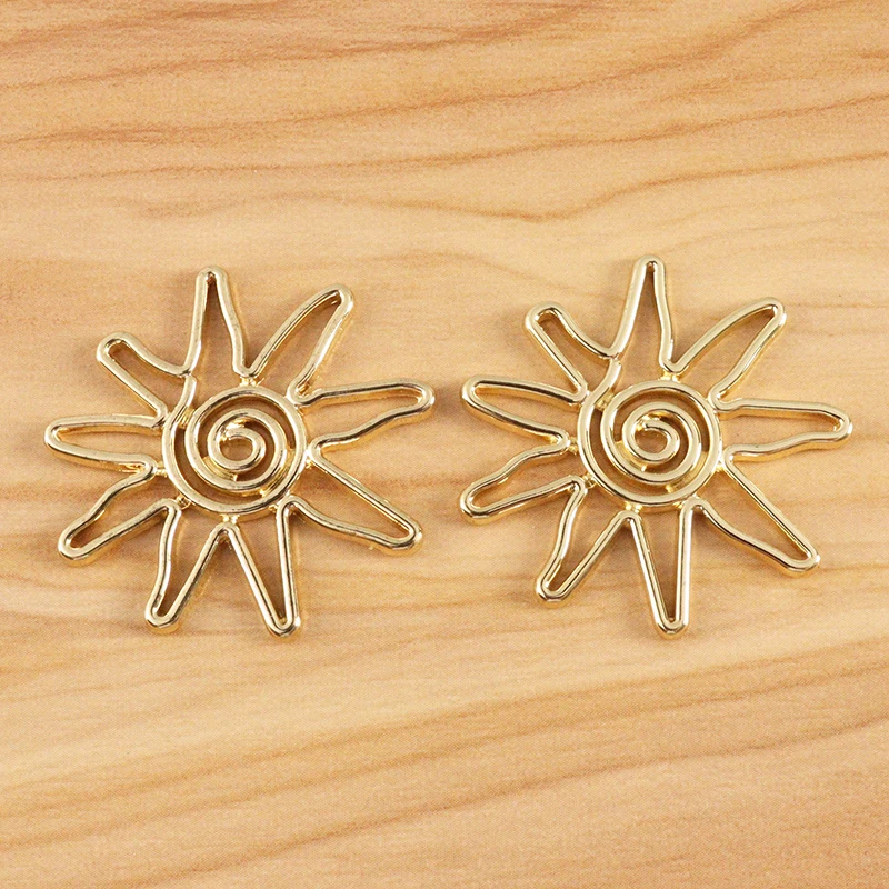 10 Pieces Gold Color Vortex Sun Flower Charms Pendants for DIY Earrings Jewellery Making Findings Accessories 31x31mm
10 Pieces Gold Color Vortex Sun Flower Charms Pendants for DIY Earrings Jewellery Making Findings Accessories 31x31mm