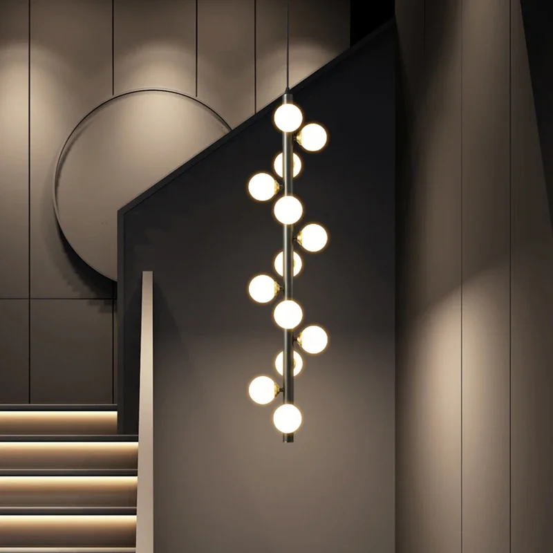 

Современная простая стандартная люстра, скандинавский светильник для спиральной лестницы, столовой, бара, островка, декоративное освещение, прикроватная Подвесная лампа